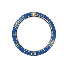 Load image into Gallery viewer, SMP Style Ceramic Sloped Bezel Insert for SKX/SRPD - Blue/Gold
