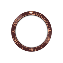 Load image into Gallery viewer, SMP Style Ceramic Sloped Bezel Insert for SKX/SRPD - Coffee/Rose Gold
