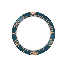 Load image into Gallery viewer, SMP Style Ceramic Sloped Bezel Insert for SKX/SRPD - Sapphire Blue/Rose Gold
