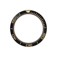 Load image into Gallery viewer, SMP Style Ceramic Sloped Bezel Insert for SKX/SRPD - Black/Gold
