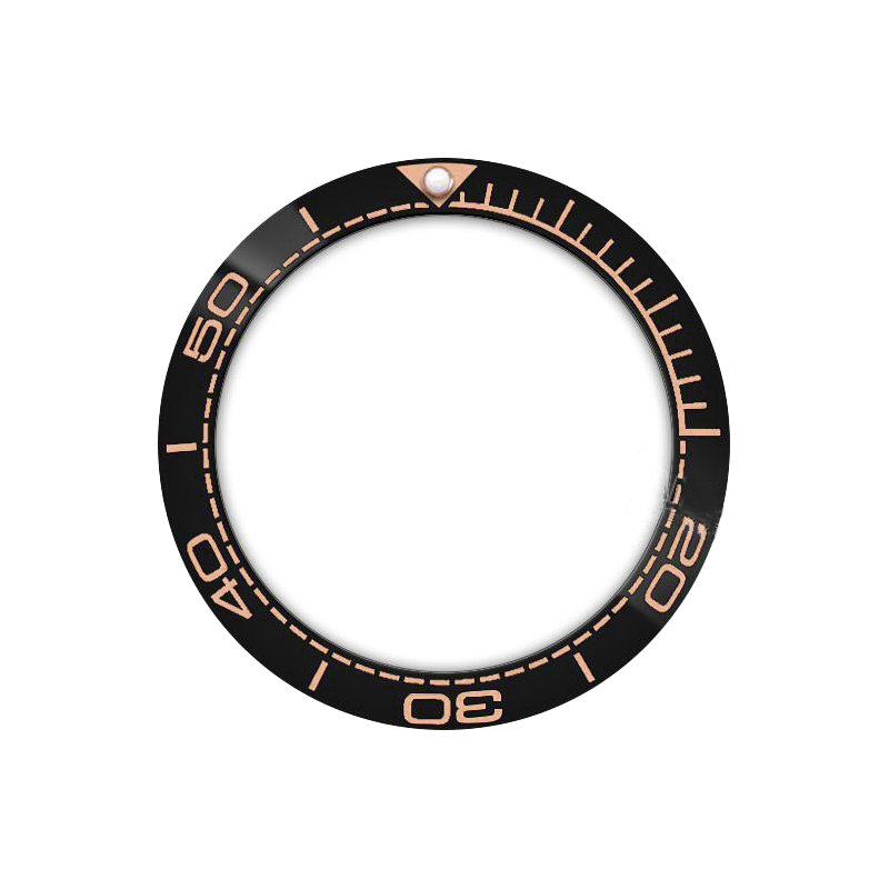 SMP Style Ceramic Sloped Bezel Insert for SKX/SRPD - Black/Rose Gold