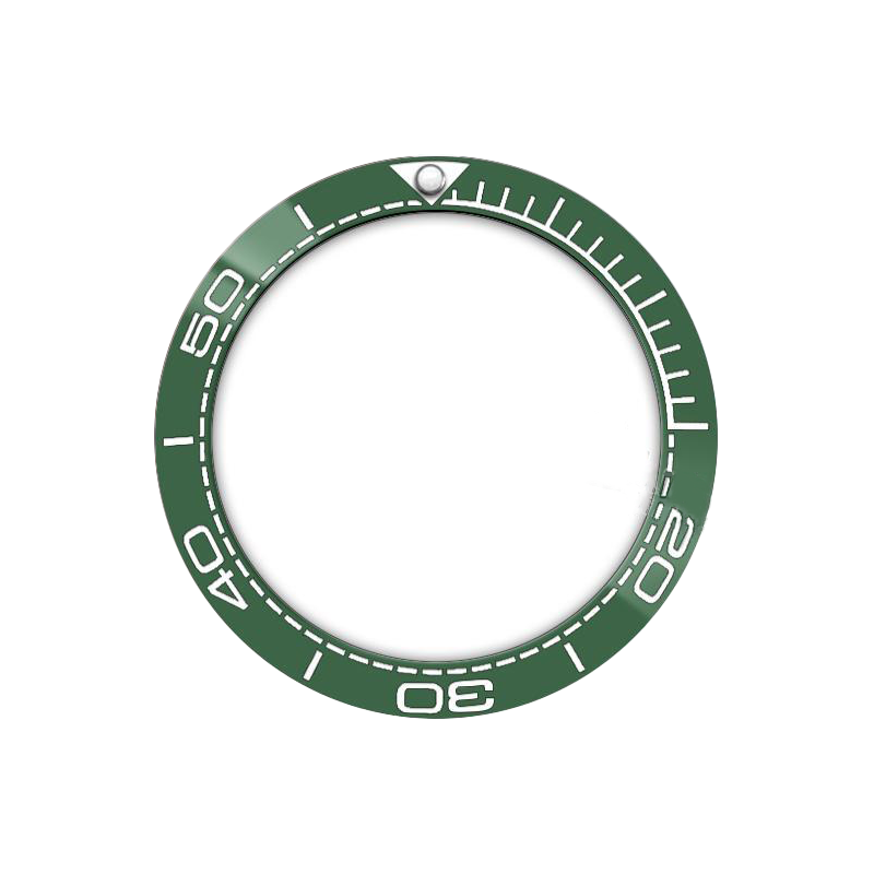 SMP Style Ceramic Sloped Bezel Insert for SKX/SRPD - Green/White