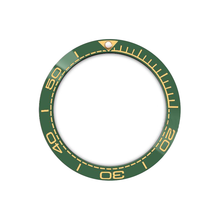 Load image into Gallery viewer, SMP Style Ceramic Sloped Bezel Insert for SKX/SRPD - Green/Gold
