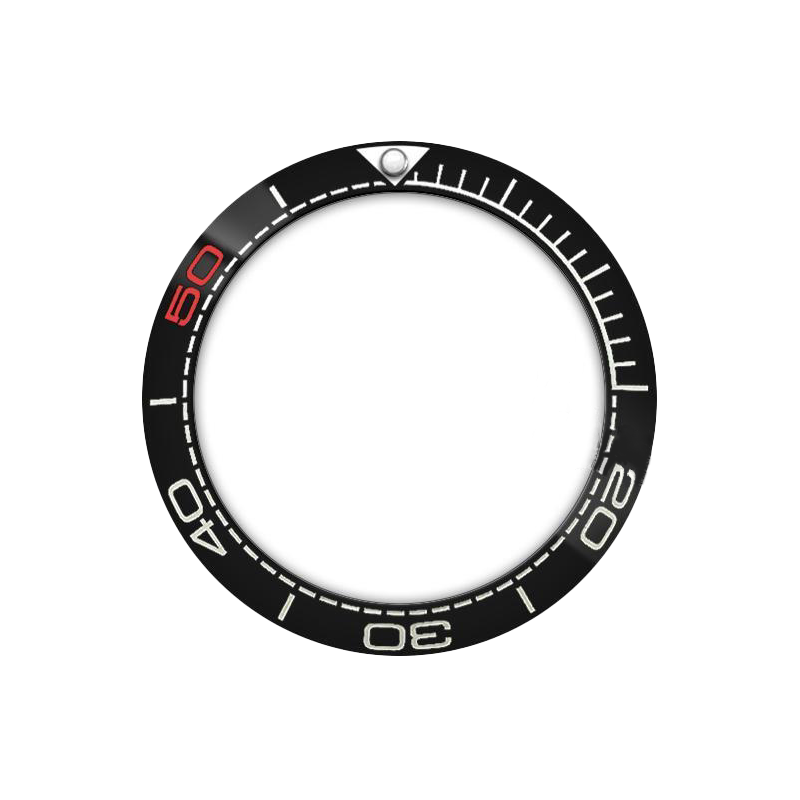 SMP Style Ceramic Sloped Bezel Insert for SKX/SRPD - Black/Red