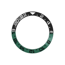 Load image into Gallery viewer, GMT-24 Ceramic Sloped Bezel Insert for SKX/SRPD - Black/Green
