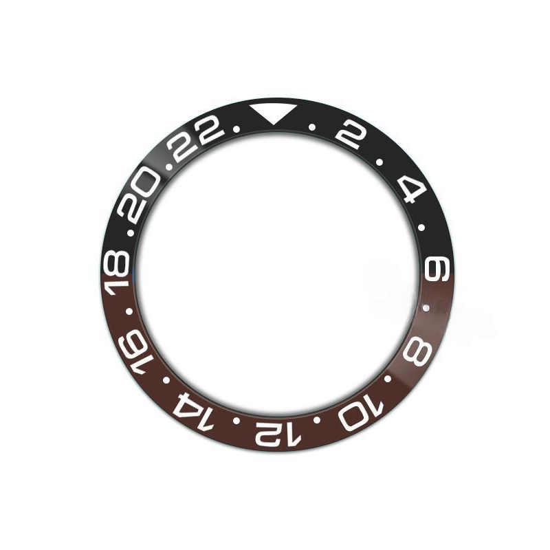 GMT-24 Ceramic Sloped Bezel Insert for SKX/SRPD - Black/Coffee