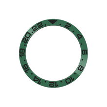 Load image into Gallery viewer, GMT-24 Ceramic Sloped Bezel Insert for SKX/SRPD - Green (Black Numbers)
