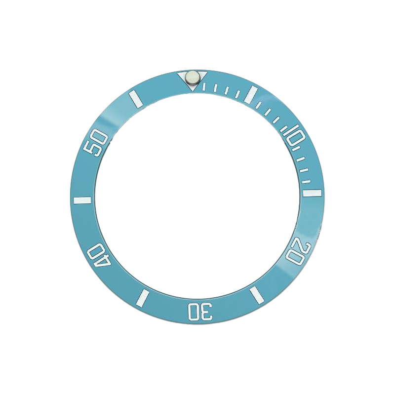 SUB Ceramic Sloped Bezel Insert for SKX/SRPD - Icy Blue with White Markers