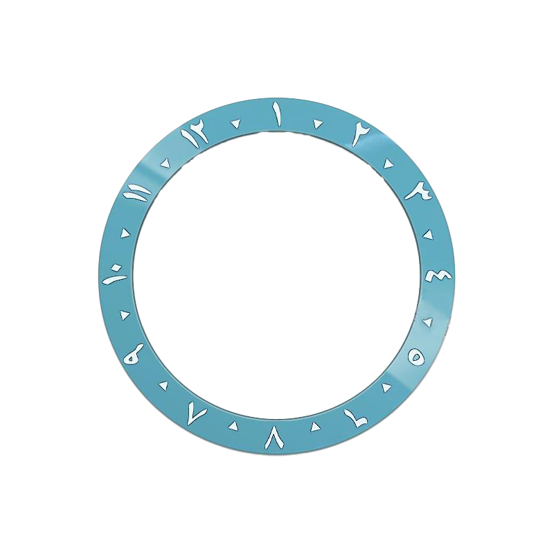 Arabic Style Ceramic Sloped Bezel Insert for SKX/SRPD - Icy Blue