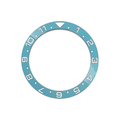 Dual Time Ceramic Sloped Bezel Insert for SKX/SRPD - Icy Blue