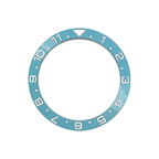 Dual Time Ceramic Sloped Bezel Insert for SKX/SRPD - Icy Blue