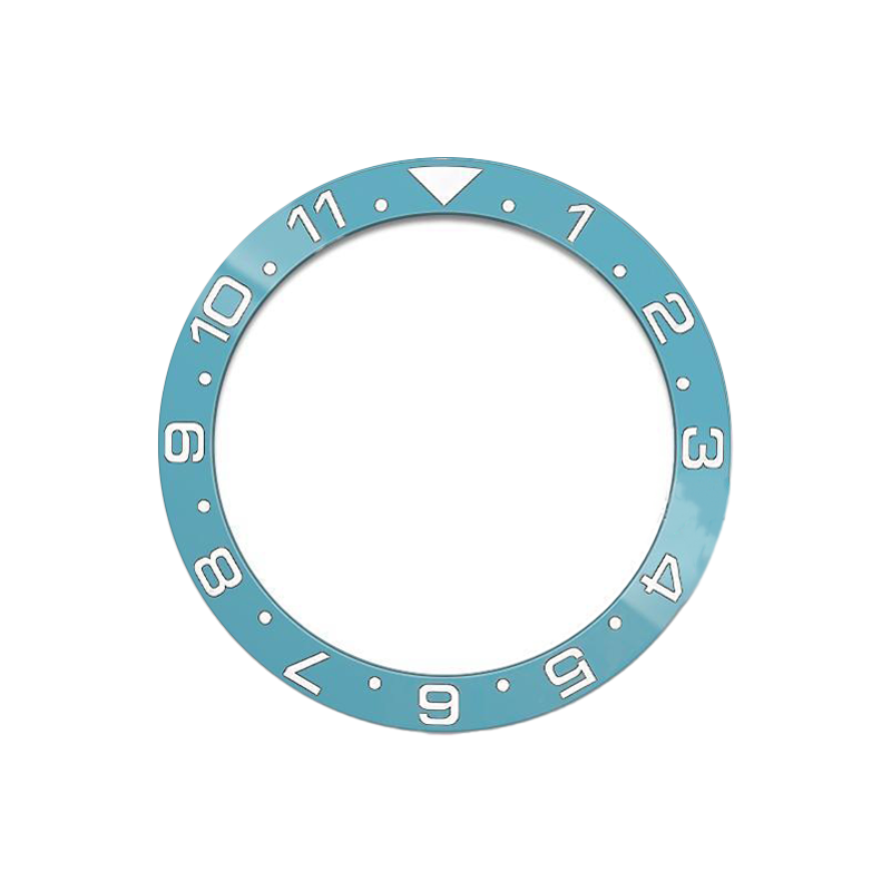 Dual Time Ceramic Sloped Bezel Insert for SKX/SRPD - Icy Blue