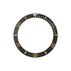 Carbon Fiber Sloped Bezel Inserts for SKX/SRPD - Sub Style (Gold Numbers)
