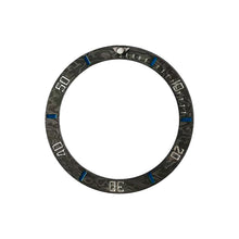 Load image into Gallery viewer, Carbon Fiber Sloped Bezel Inserts for SKX/SRPD - Sub Style (Blue Markers)
