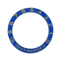 YM2 Ceramic Sloped Bezel Insert for SKX/SRPD - Blue (Gold)