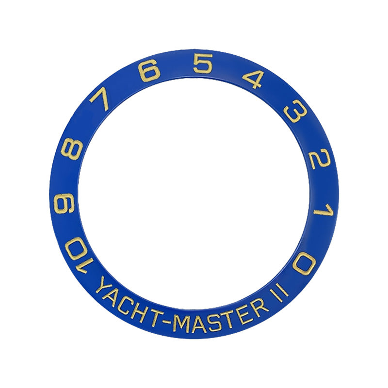 YM2 Ceramic Sloped Bezel Insert for SKX/SRPD - Blue (Gold)