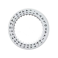 White NH35 Date Disc - Black Arabic