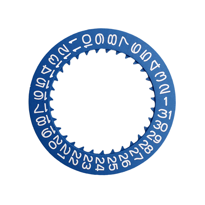 Blue NH35 Date Disc - White