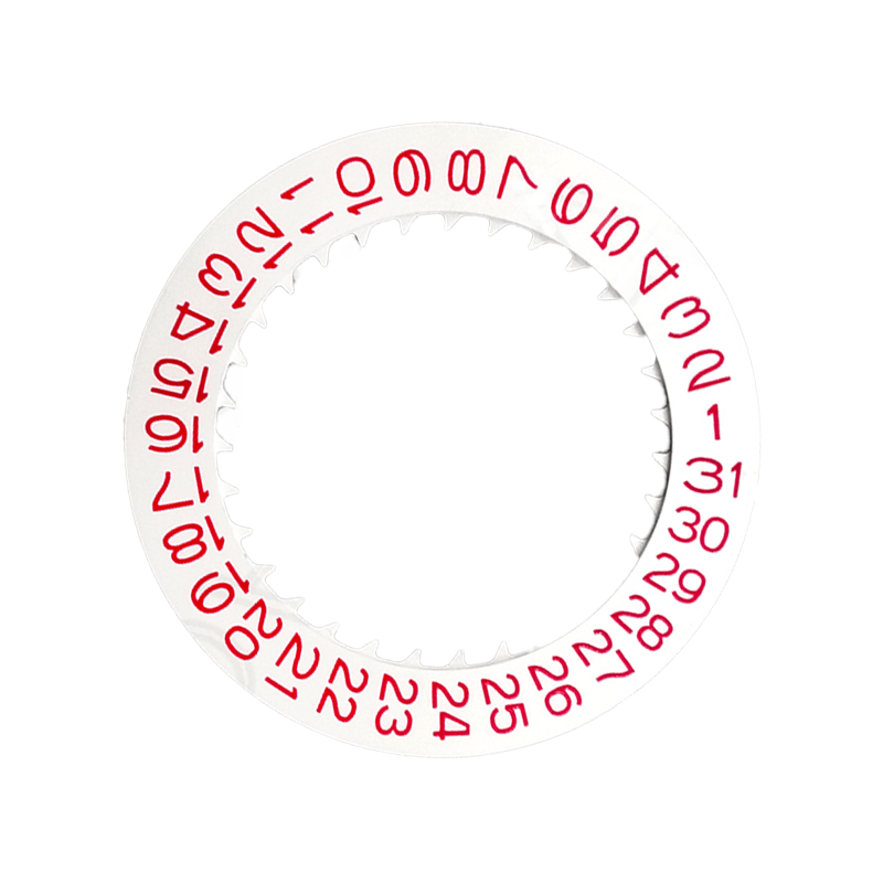 White NH35 Date Disc - Red