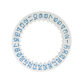 White NH35 Date Disc -Blue