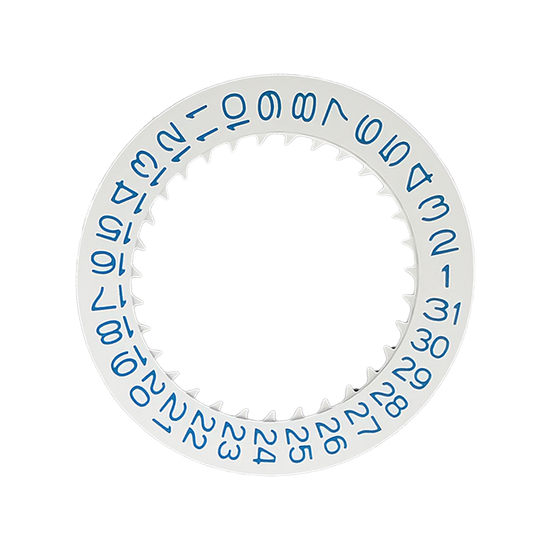 White NH35 Date Disc -Blue