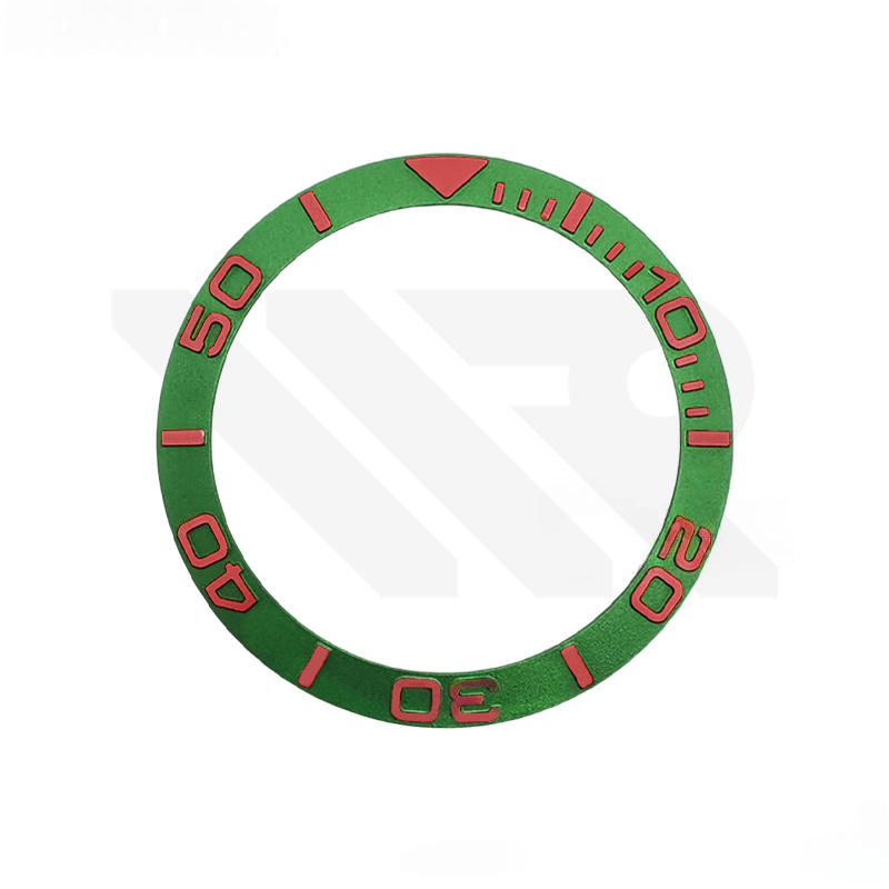 YM Aluminium Sloped  Bezel Insert for SKX/SRPD - Green/Red