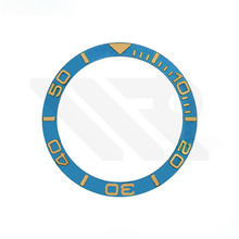 Load image into Gallery viewer, YM Aluminium Sloped  Bezel Insert for SKX/SRPD - Blue/Gold
