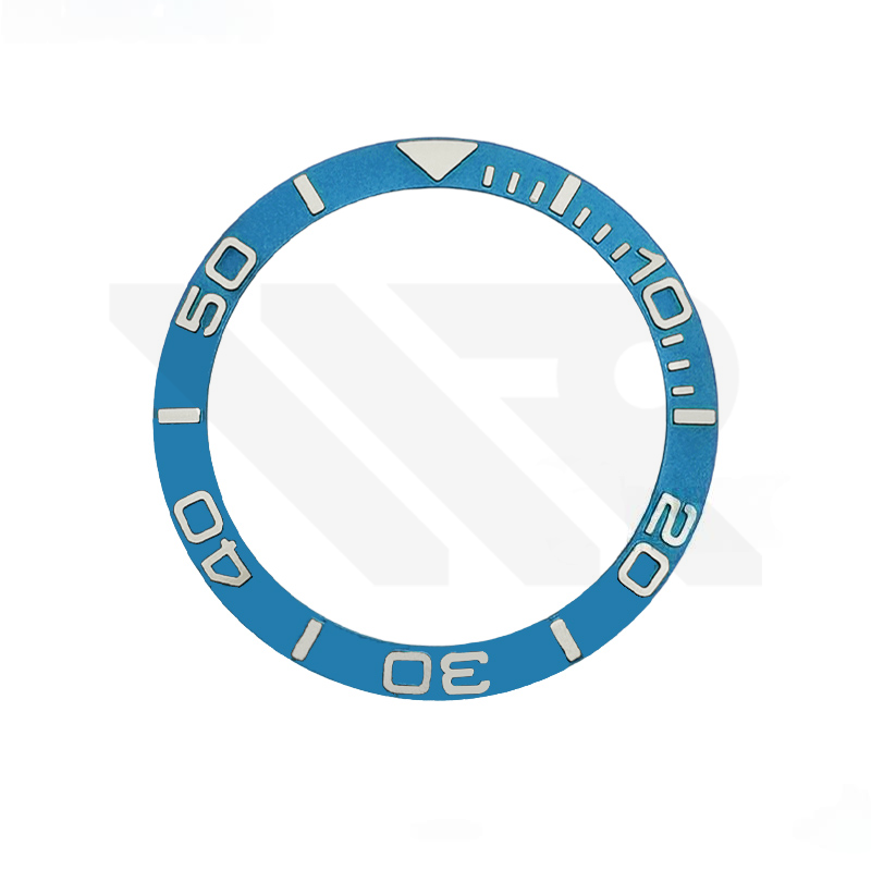 YM Aluminium Sloped  Bezel Insert for SKX/SRPD - Blue/Silver