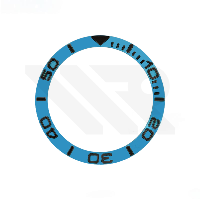 YM Aluminium Sloped  Bezel Insert for SKX/SRPD - Blue/Black