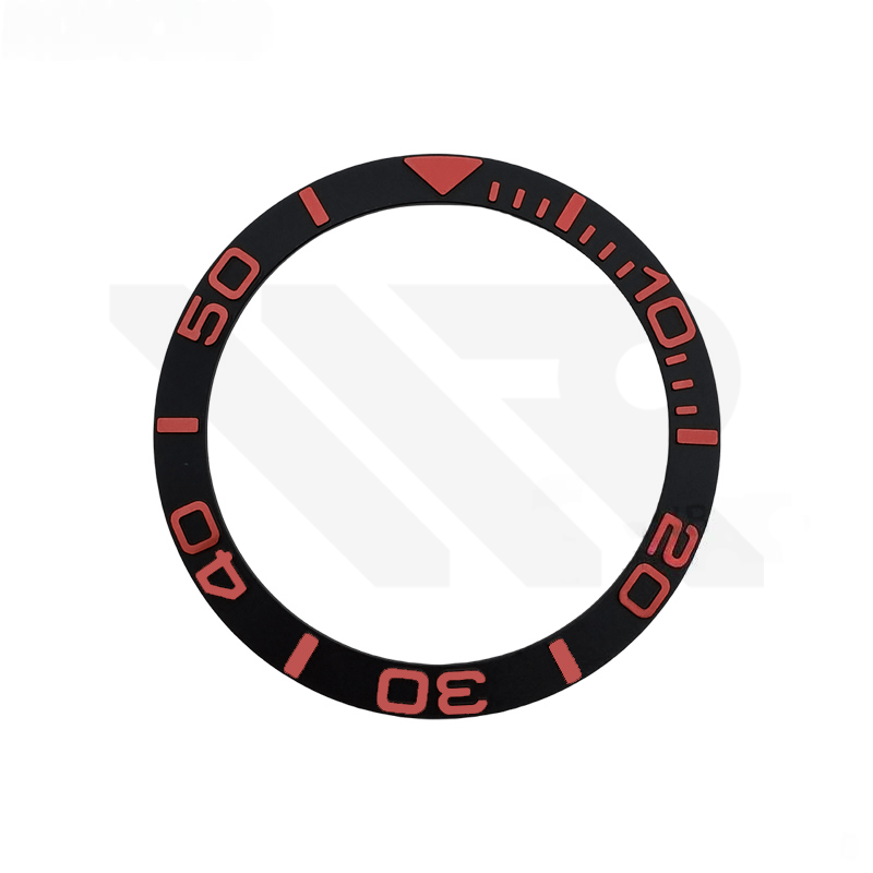 YM Aluminium Sloped  Bezel Insert for SKX/SRPD - Black/Red