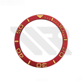 YM Aluminium Sloped  Bezel Insert for SKX/SRPD - Red/Gold