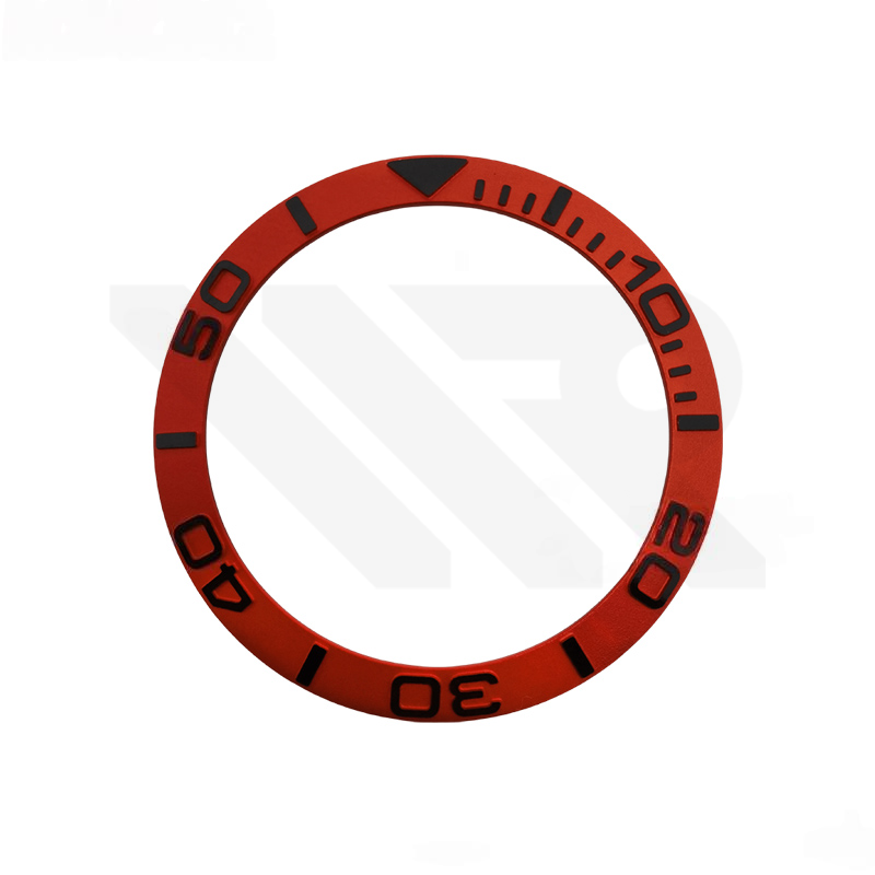 YM Aluminium Sloped  Bezel Insert for SKX/SRPD - Red/Black