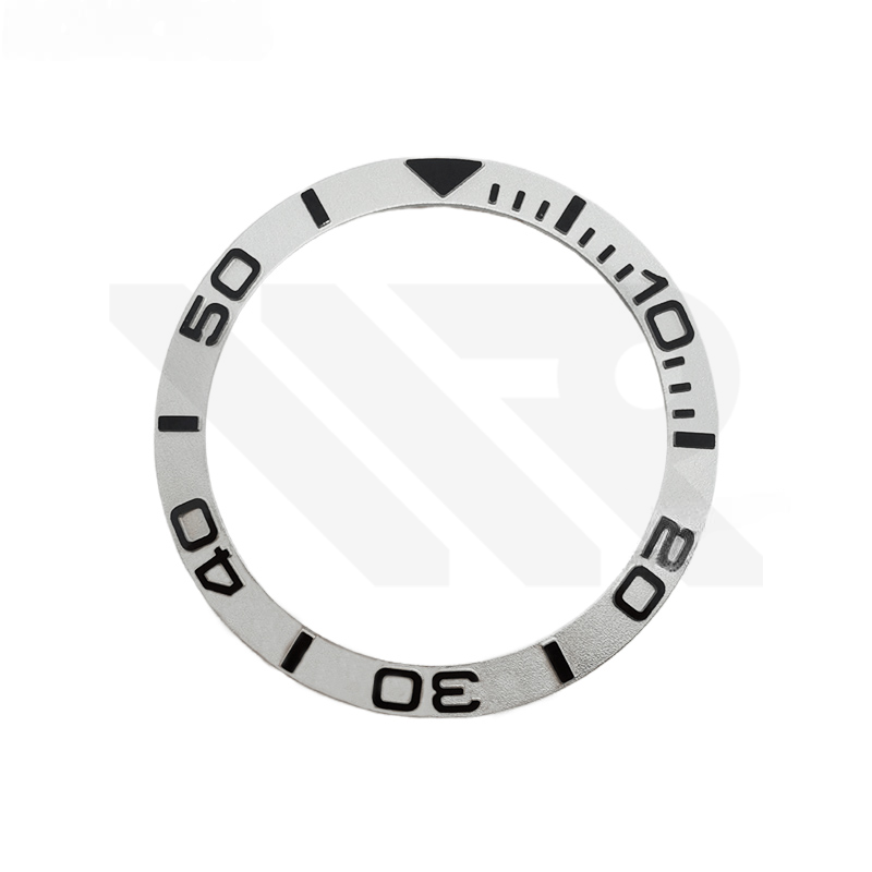 YM Aluminium Sloped  Bezel Insert for SKX/SRPD - Silver/Black