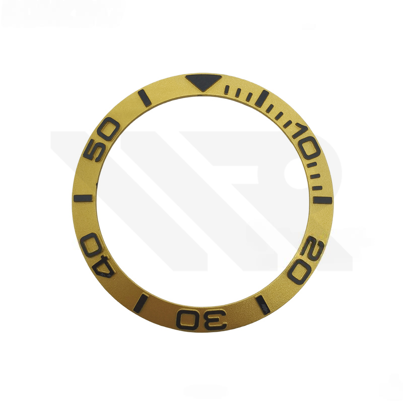 YM Aluminium Sloped  Bezel Insert for SKX/SRPD - Gold/Black