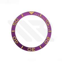 Load image into Gallery viewer, YM Aluminium Sloped  Bezel Insert for SKX/SRPD - Purple/Gold
