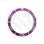 YM Aluminium Sloped  Bezel Insert for SKX/SRPD - Purple/Silver