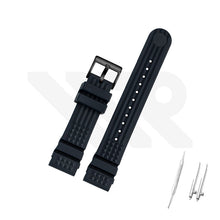 Load image into Gallery viewer, Chaffle Military FKM Strap - Blue with Black Buckle
