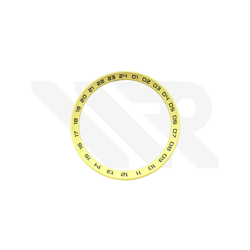Seiko Mod SKX007 / SKX009 / SRPD Series 24 Hours Marker Chapter Ring: Yellow