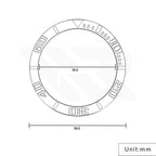 YM2 Aluminium Sloped  Bezel Insert for SKX/SRPD - Light Gold/Pink