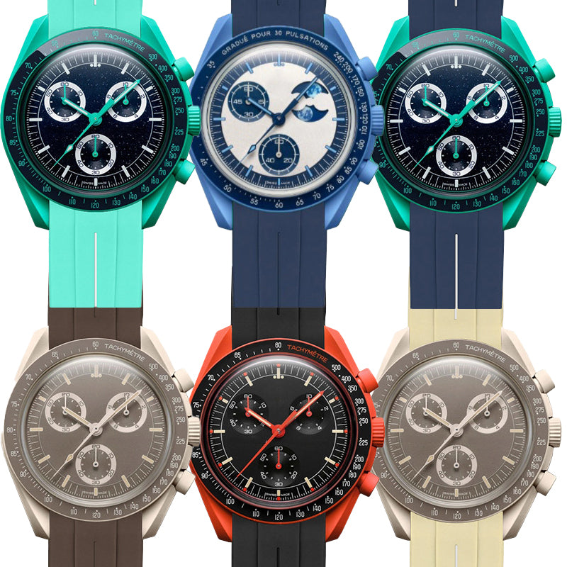 Rubber B Style Strap Compatible with Omega x Swatch MoonSwatch