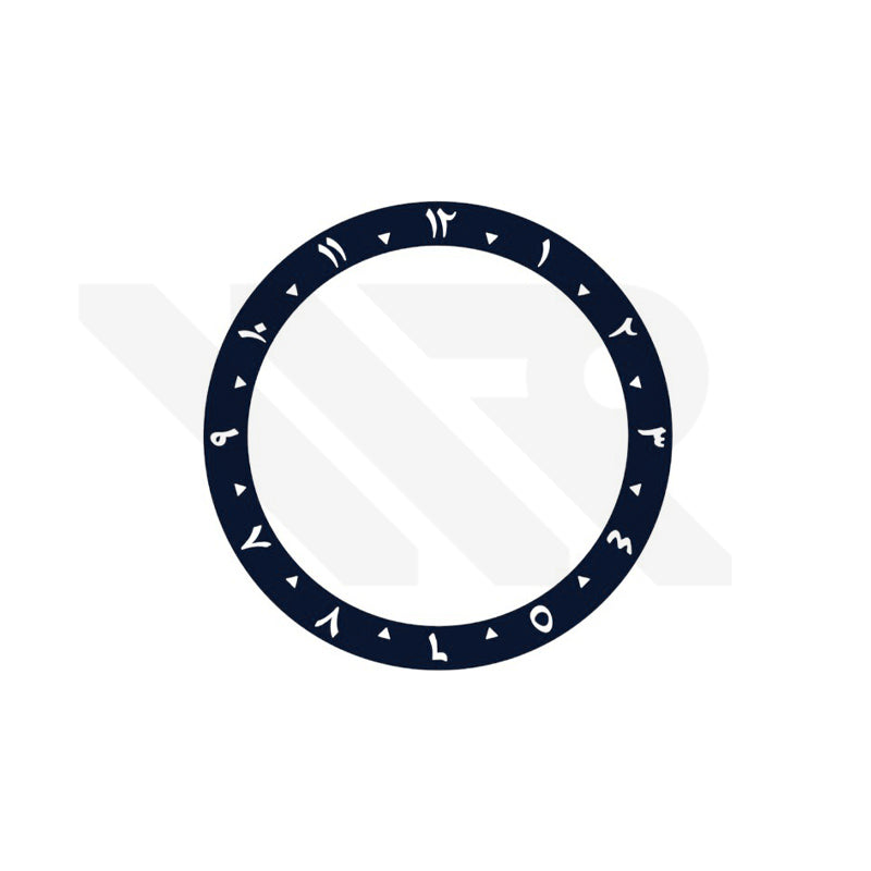Full Lume Arabic Aluminium Sloped Bezel Insert for SKX/SRPD - Black