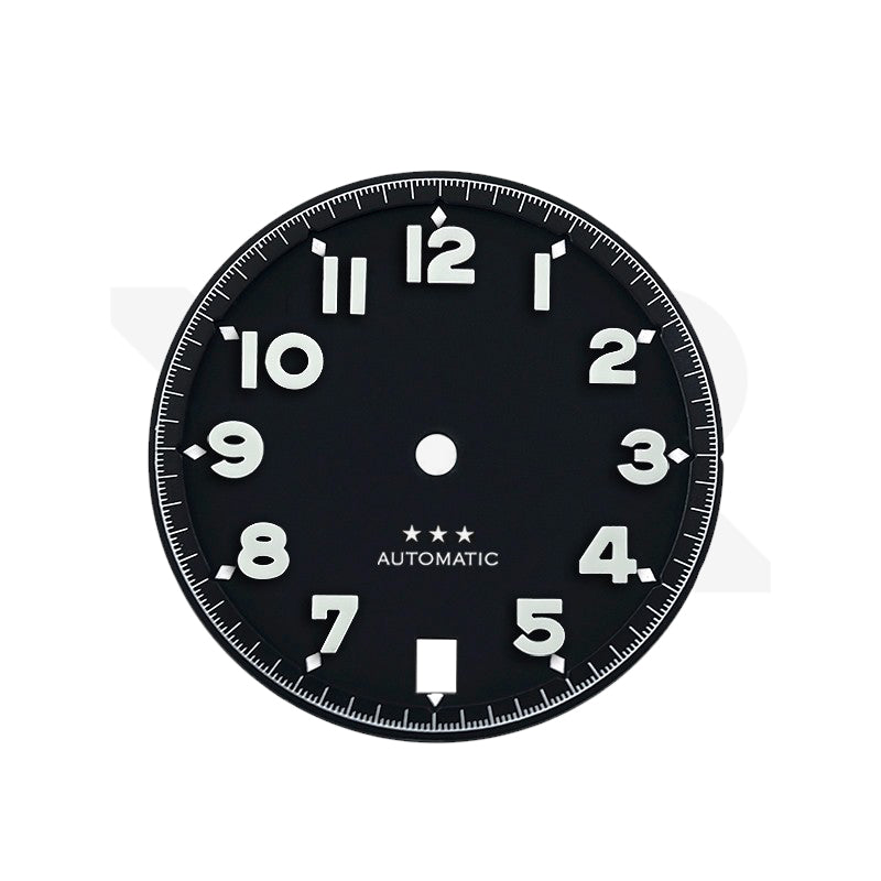 Matte Pilot Dial for Seiko Mod: Matte Black