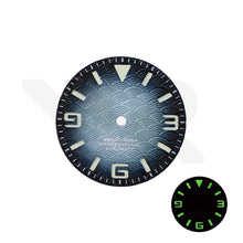 Load image into Gallery viewer, Seigaiha Japanese Wave Dial for Seiko Mod: Fume Cloudy Blue
