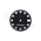 Matte Black Dial with Zirconia Indices for Seiko Mod: DJ OP Style