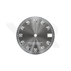 Gray Sunburst Dial with Zirconia Indices for Seiko Mod: DJ OP Style