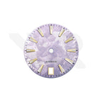 GS Shunbun Style Lavender Rose Dial for Seiko Mod: Gold GS Style Indices with 6h Date Window