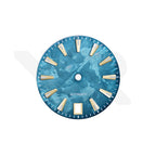 GS Shunbun Style Ocean Patina Dial for Seiko Mod: Gold GS Style Indices with 6h Date Window