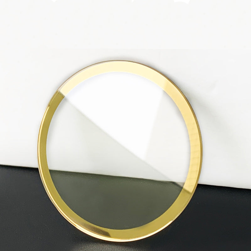 Double Domed Mineral Crystal for Rado Centrix Series (PVD Gold Rim)