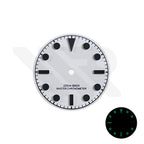 Blackbay Style Diver Dial for Seiko Mod: Cold White with Black Luminous No Date
