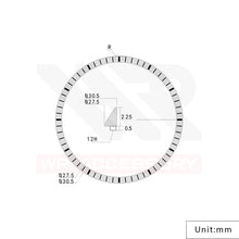 Load image into Gallery viewer, SKX / SRPD Chapter Ring: Black With Red Markers
